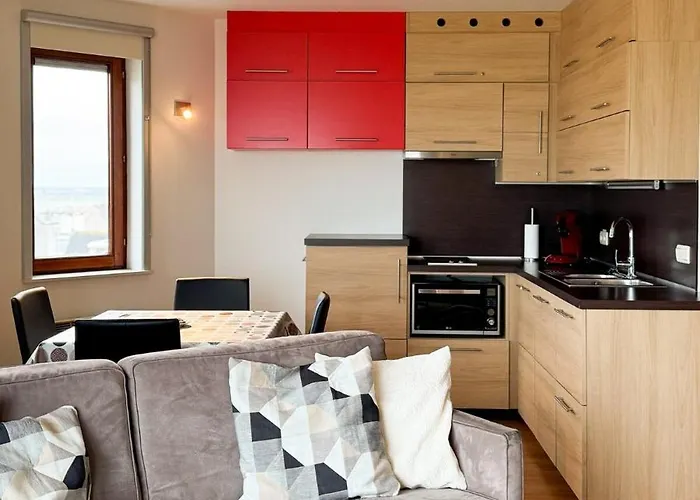 Panoramic Sea View Studio Raversijde Oostende 公寓 *